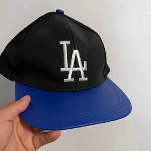 Vintage Drew Pearson Los Angeles Dodgers Leather Strap Hat - made in the USA